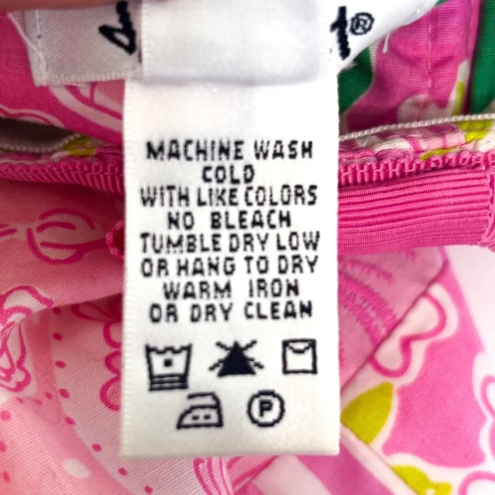 Vintage Lilly Pulitzer Preppy Patchwork Strapless Dress Size 6 Pink Coquette - Picture 9 of 9